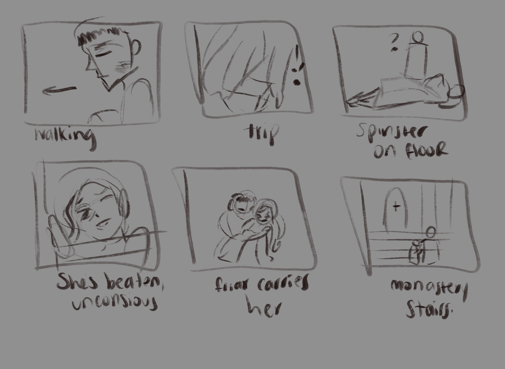 The Spinster and The Friar Storyboard