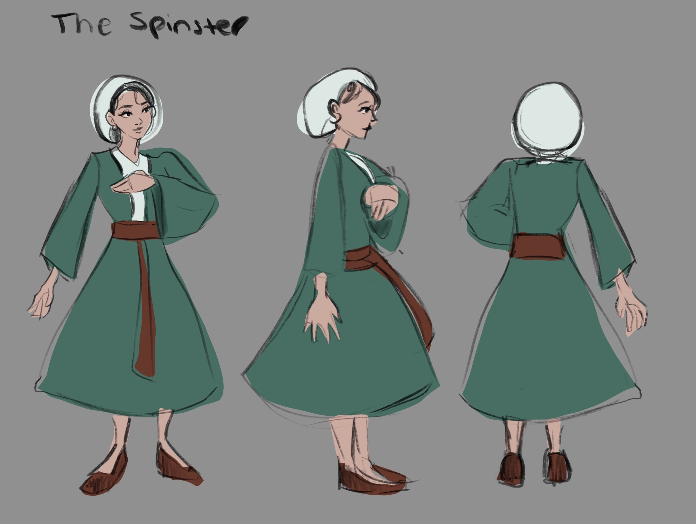 Spinster Character Turnaround